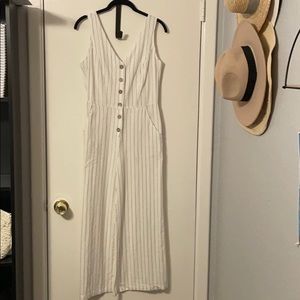 White striped jumpsuit